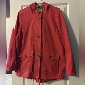 J Jill Women's Coral Hooded Jacket. Size Small.